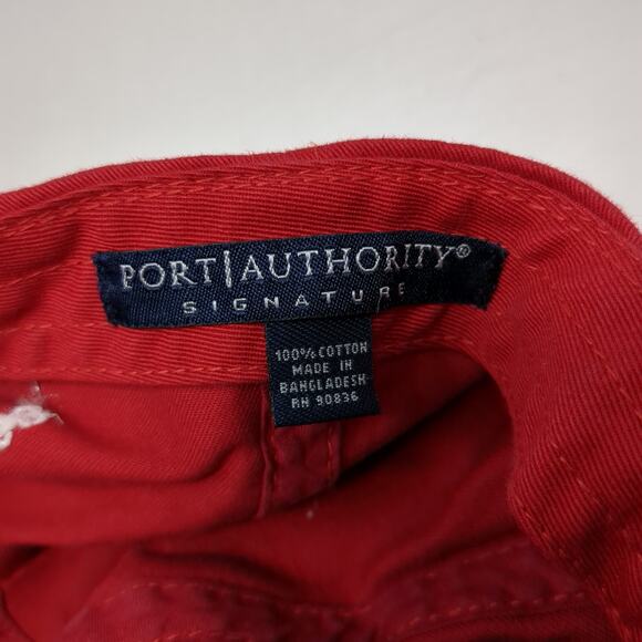 Horizon Strapback Hat Red One Size Embroidered Outdoor Port Authority - Picture 9 of 9